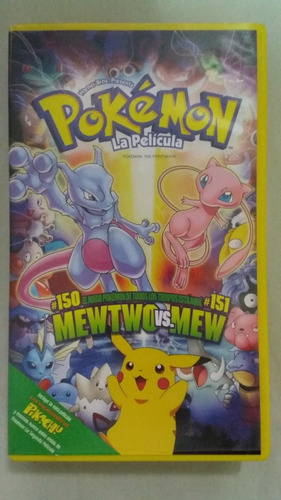 Vhs Pokémon Filme-mewtwo Vs.mew/fita Amarela-importado-2000